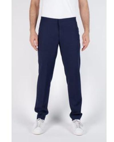 Remus Uomo Navy Stretch Fit Cotton Trouser 30 R - Blue