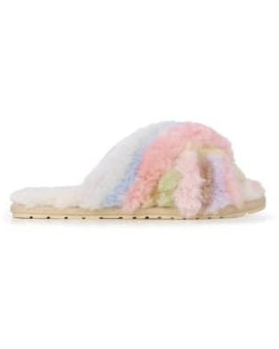 EMU Mayberry Slipper Rainbow Pastel Uk4 - Pink