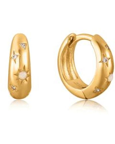 Ania Haie Starry Kyoto Opal Huggie Hoop Earrings - Metallizzato