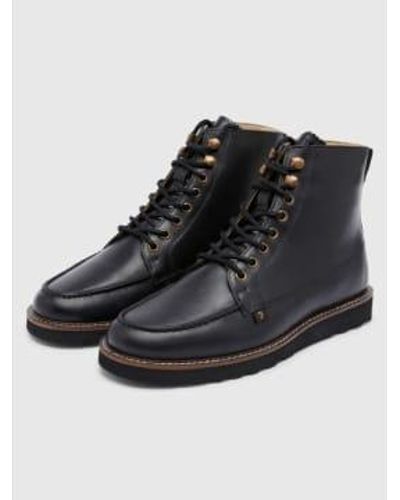 Farah Leather Pantego Boot / 10 - Black