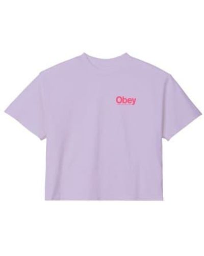 Obey T Shirt Lilas - Viola