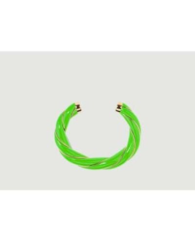 Aurelie Bidermann Bracelet torsadé résine rush diana - Vert