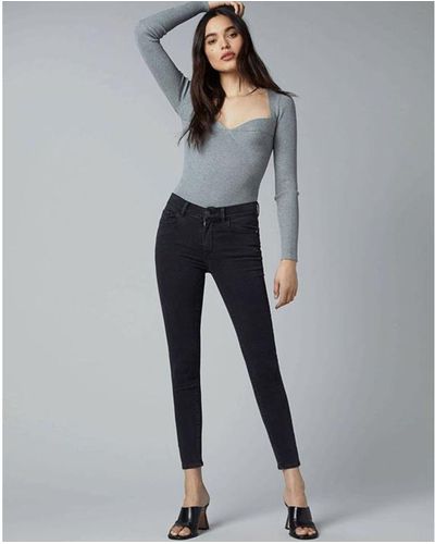 DL1961 Florence Eclipse Skinny Jeans - Gray