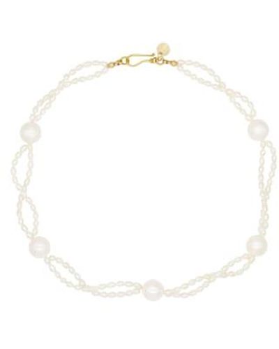 Margaux Studios Phoebe Necklace / Pearl - White
