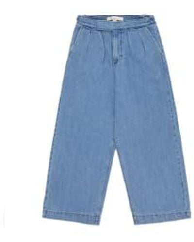 seventy + mochi Pantalon penelope vintage d'été - Bleu