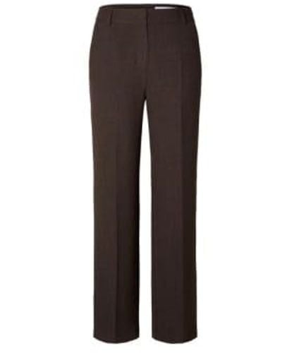 SELECTED Java Wide Leg Suit Trousers 34 - Brown