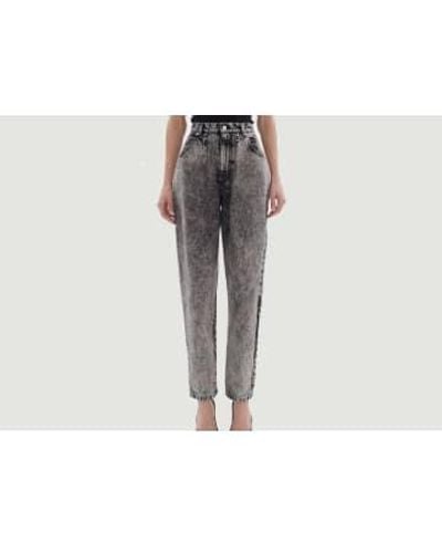 IRO Collie High-waisted Dyed Jeans With Carrot Cut 34 - Gray