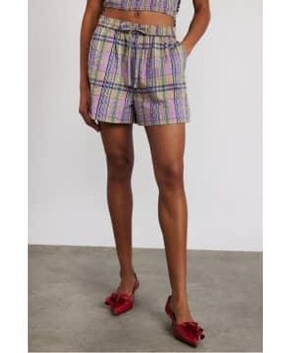 Damson Madder Cindy Check Pull On Shorts - Multicolore