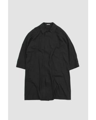 AURALEE Super fine tropical soutien collar coat charcoal - Negro
