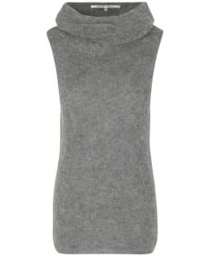 Second Female Kinne Knit Vest Xsmall - Grey