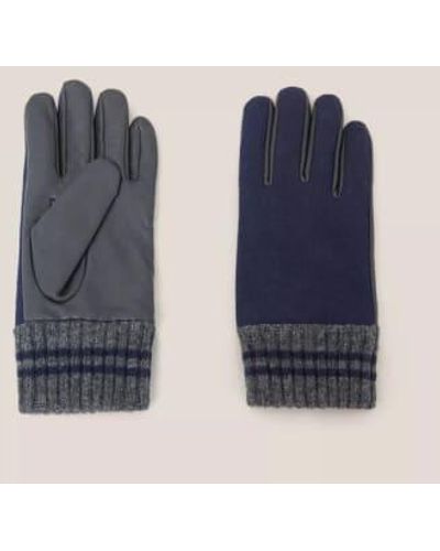 White Stuff Lucas Leather Gloves - Blue