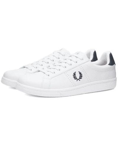 Fred Perry Authentische b721 leder -sneaker weiß und marine