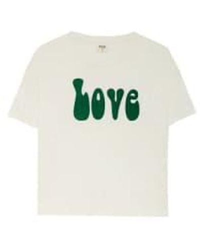 Five Jeans Love T Shirt Ecru With M - Green