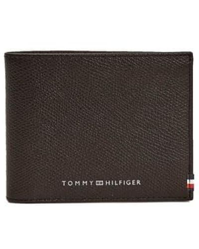 Tommy Hilfiger Chestnut Business Mini Card Wallet Strukturiert - Braun