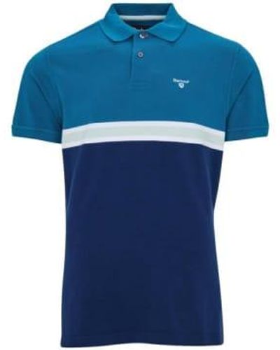 Barbour Block Colour Polo Shirt Lyons - Blu