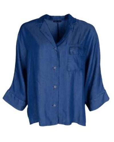 Black Colour Blue Obi Shirt S/m