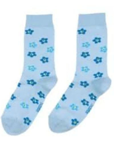 Coucou Suzette Myosotis Socks Cotton - Blue