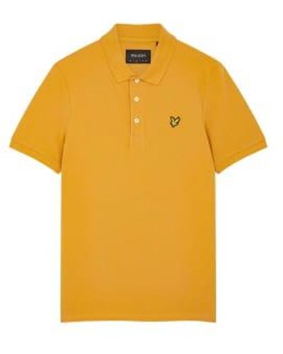 Lyle & Scott Einfaches Poloshirt Sonnenblume - Gelb
