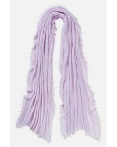 PUR SCHOEN Hand Felted Cashmere Soft Scarf Lavender + Gift - Purple