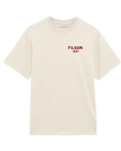 Filson Frontier Graphic T Shirt Birchsavy Red - Neutro