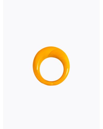 Eyland Carole Handblown Glass Ring Xs / Uk K - Orange