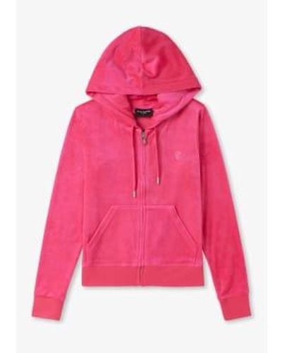Juicy Couture Womens Robertson Classic Hoodie In Glo 1 - Rosa