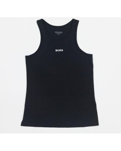 Björn Borg Camiseta sin mangas con espalda cruzada en negro - Azul