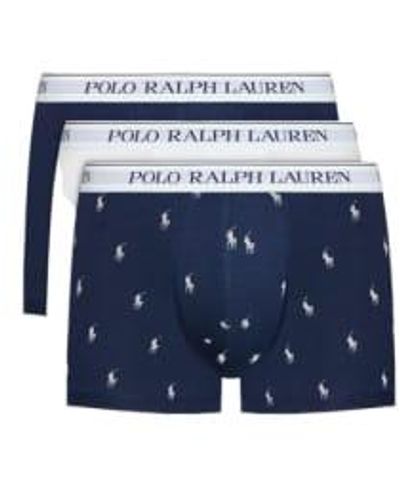 Polo Ralph Lauren Navy Multi Boxer L - Blue