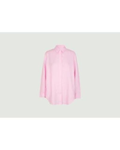 Samsøe & Samsøe Salova Linen Shirt S - Pink