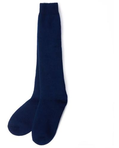 Barbour Wellington Knee Socks Navy 1 - Blu