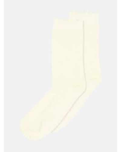 mpDenmark Grace Ankle Socks Snow 37-39 - White
