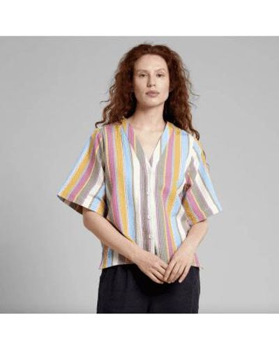 Dedicated Blouse à rayures onses multicolores