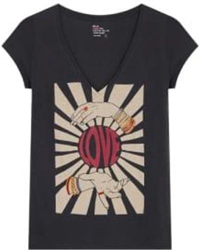 Leon & Harper Bohem Carbonne Tonton T Shirt Small - Black