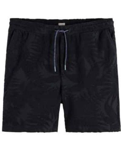 Scotch & Soda Shorts la marine terry jacquard - Bleu