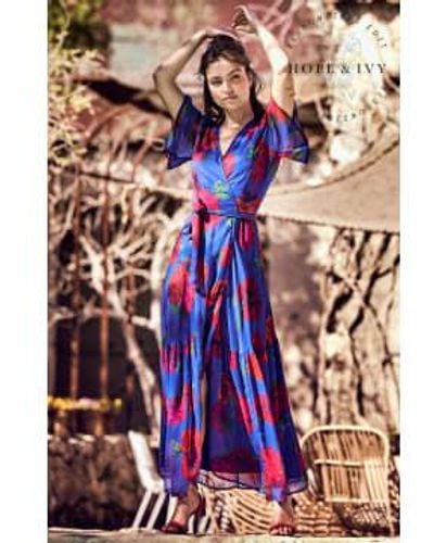 Hope & Ivy Nour Maxi Wrap Dress - Multicolour