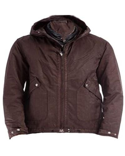 C.P. Company Micro kei veste à capuche teintée vêtement brun - Marron