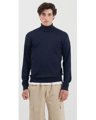 Minimum Yakob 2.0 Sweater Navy Blazer - Blue