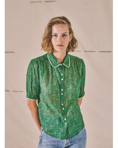 M.A.B.E Mabe Edie Print Blouse - Green