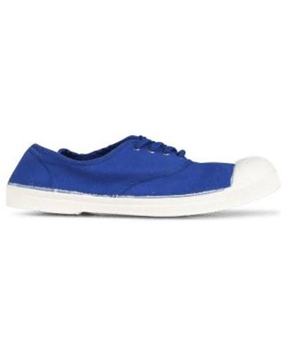 Bensimon Zapatos tenis encaje azul eléctrico