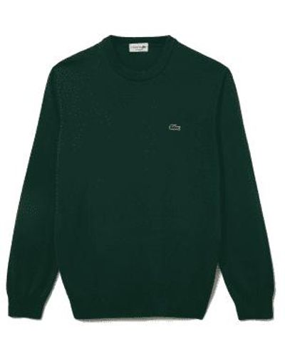 Lacoste Organic cotton sweater round neck - Verde