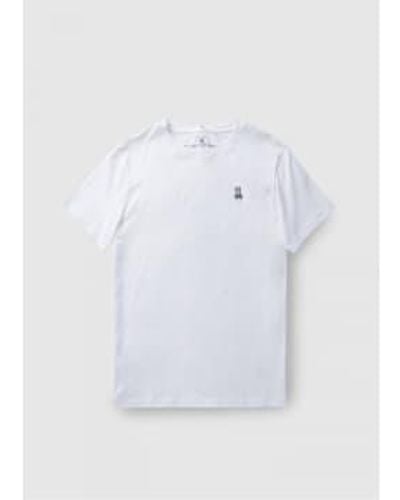 Psycho Bunny Herren klassischer crew-nacken-t-shirt in weiß