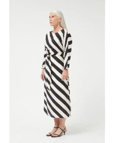 Compañía Fantástica Stripe Dress 11013 Small - White