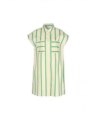 FRNCH Striped Shirt Dress Emie - Verde