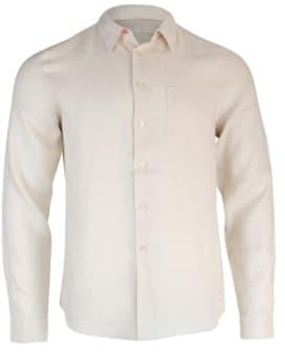 Paul Smith Linen Tailored Fit Long Sleeves Shirt - White