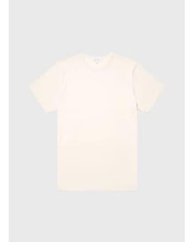Sunspel Crew Neck T Shirt Undyed - Bianco