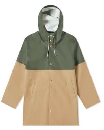 Stutterheim Stockholm Blocked Raincoat - Green