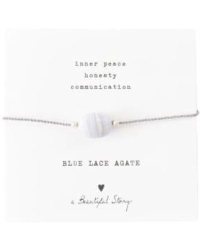 A Beautiful Story Bracelet carte gemstone - Blanc