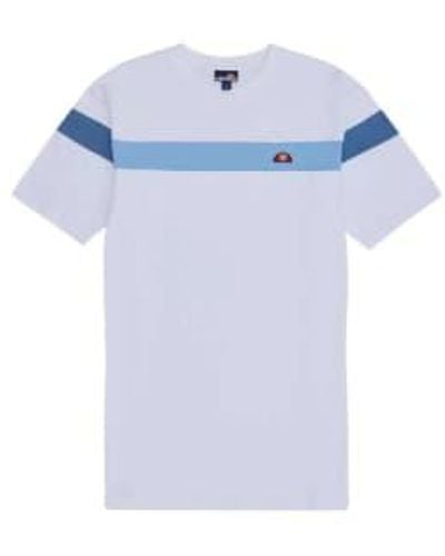 Ellesse Caserio t -shirt in weiß/hellblau