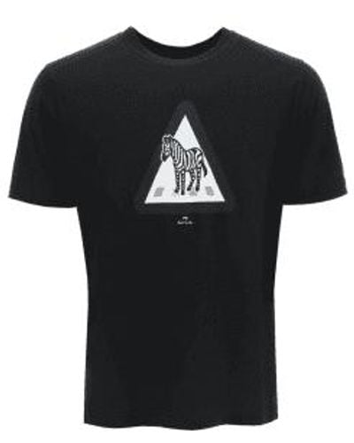 Paul Smith Zebra Hazard Graphic T Shirt Size Xxl Col - Nero