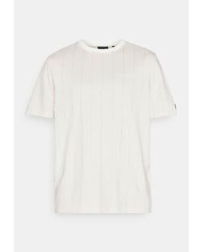 Lyle & Scott Camiseta Pinstripe Tiza - Bianco
